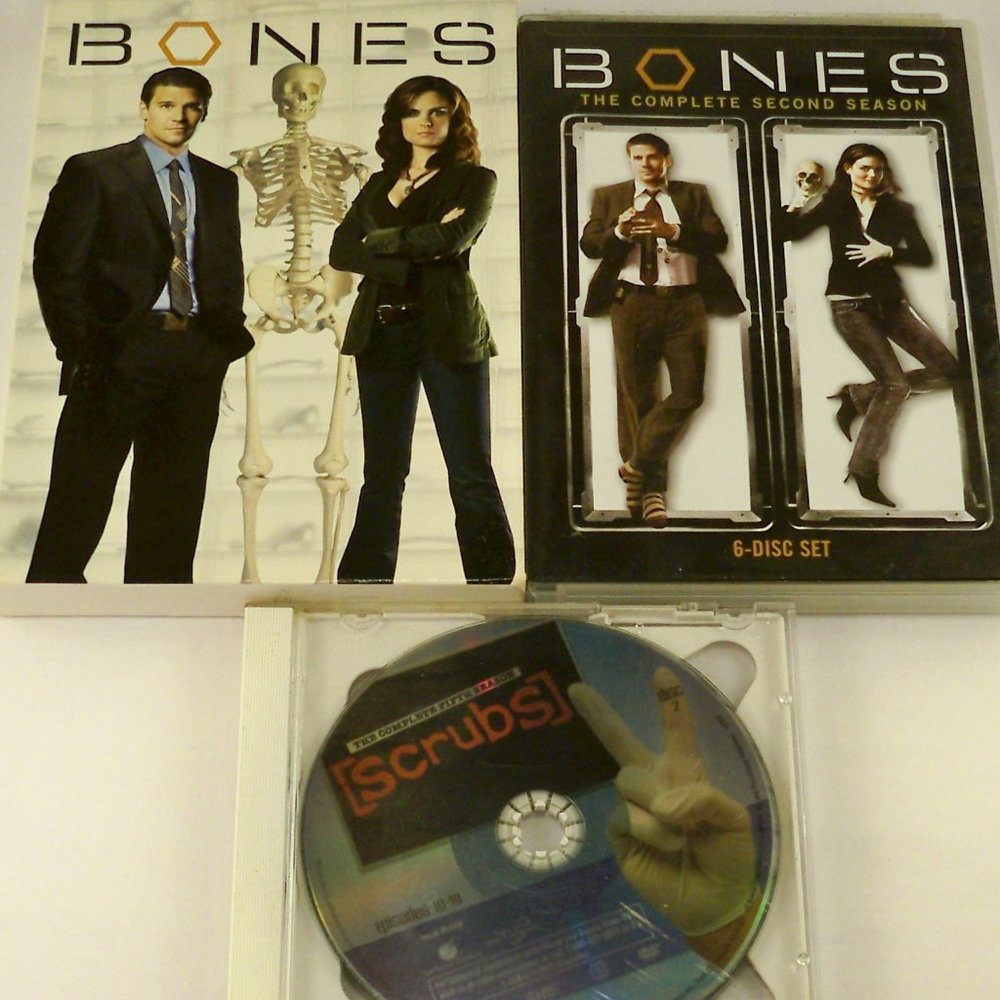 Bones Season 1 & 2 DVDs & Scrubs Season 5